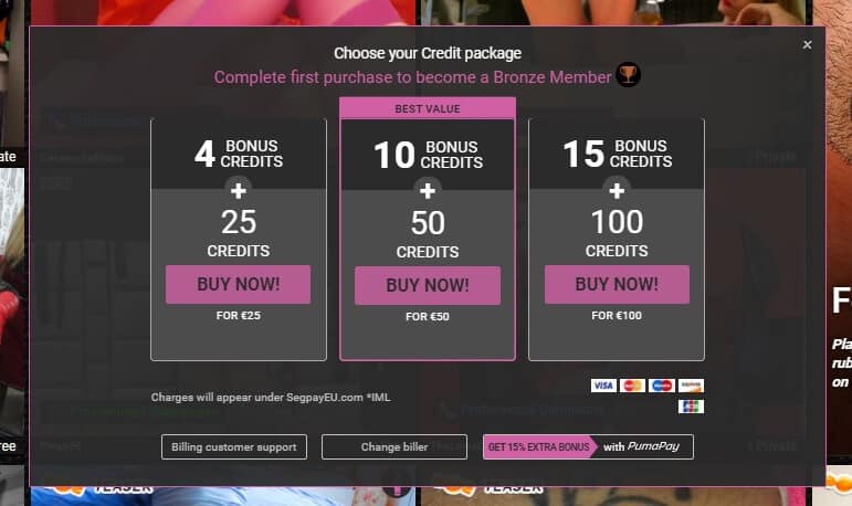 Get extra credits on top of your first purchase at Fetish Galaxy - Review by livecamreviews.net