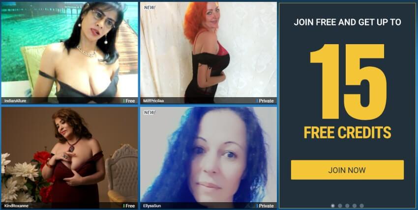 15 free credits at sexier