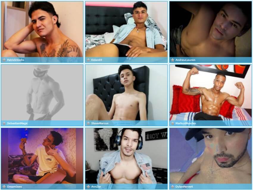 x love male cams