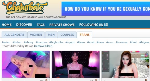 chaturbate trans review - watch free live cam porn with hot transgender models